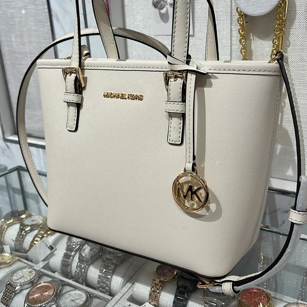 Michael Kors Jet Set Travel Extra-Small Top-Zip Tote Carryall Bag
Light Cream - Picture 3 of 16